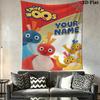 Custom Name Twirlywoos Wall Tapestry Aesthetic Wall Hanging Printed Fabric Blanket Decorative Tapestries for Bedroom Living Room Home Decor