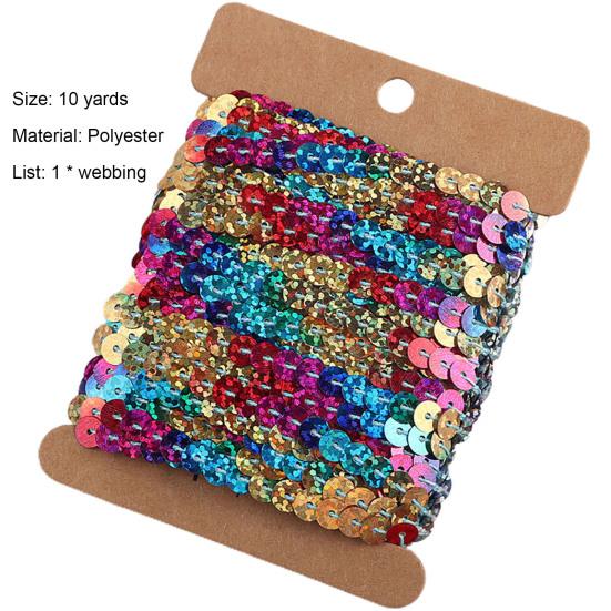 1 рулон отделки блестками, глянцевый режущий стол, 10 ярдов, швейные поделки, лента с блестками, сделай сам, тканевый аксессуар