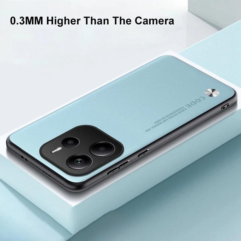 Роскошный чехол из искусственной кожи для Xiaomi Redmi Note 14 4G Note14, задняя крышка, силиконовый защитный чехол для телефона Redmi Note 14 5G Coque