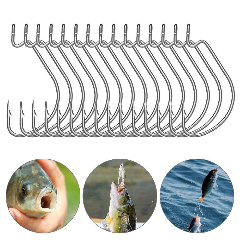 10pcs Anzuelos Lure Softjerk Worm Hook Fishing Tackle Wide Crank Fishhooks Fishing Hook