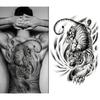 Irezumi Tattoo Sticker Tattoo Replica Henna Demon Dragon Tiger Carp Buddha, 1 Piece, Large Number 1
