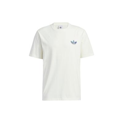 adidas Спортивная футболка с коротким рукавом Originals с градиентным логотипом, мужские топы Han-Jade-White IK8683
