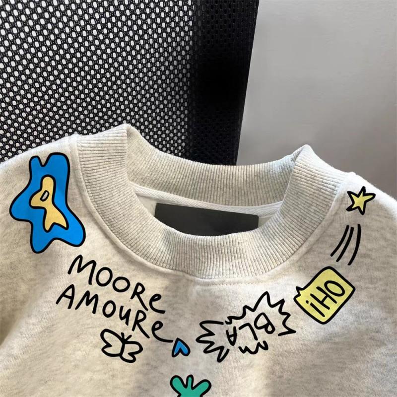 Unisex Oversized Hoodless Sweatshirt With Letter Print Soft Milk Silk Fabric Thick Warm Long Sleeve Top