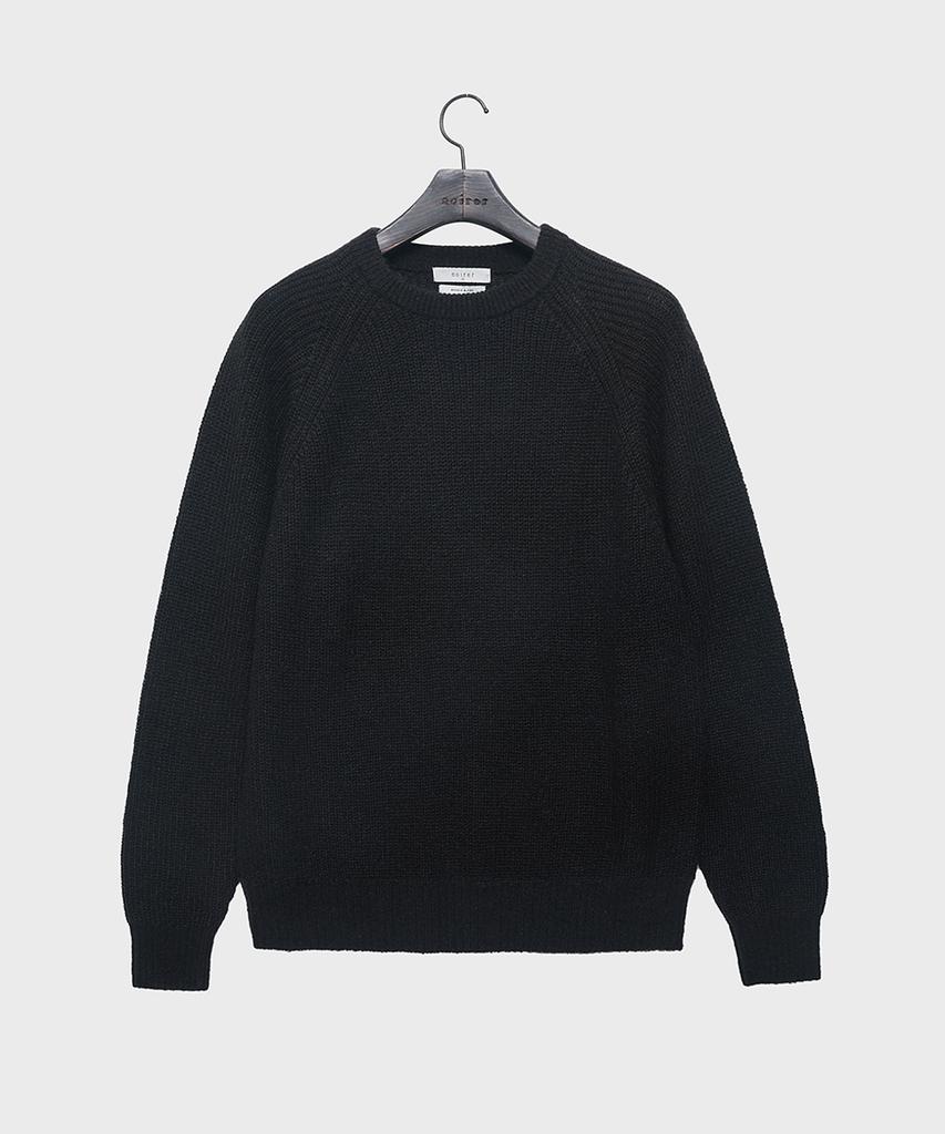 NOIRER Kid Mohair Oversized Sweater (Black)