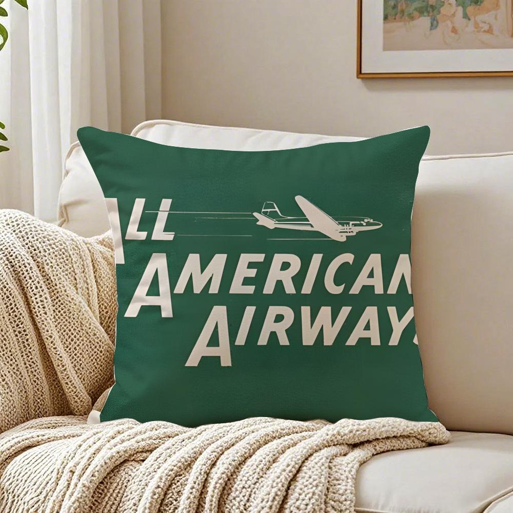 Модная наволочка для подушки с логотипом American Airlines, противоаллергенная, для гостиной, дивана, декора подушек