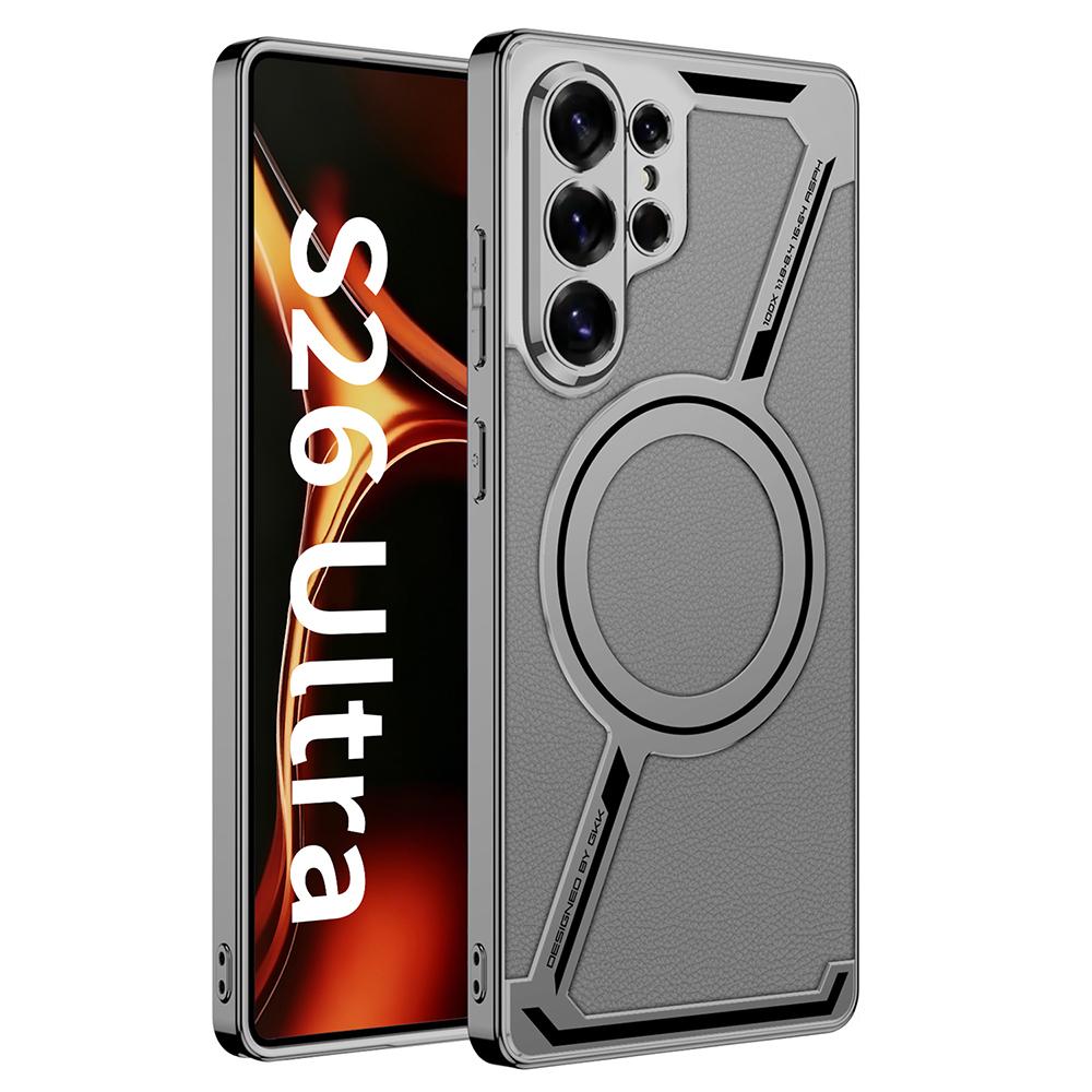 GKK For Samsung Galaxy S26 Ultra Magnetic Case Anti-Scratch PC+TPU+PU Phone Cover