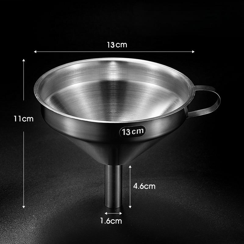 2pcs Stainless Steel Funnel Filter Jost 304 Multi-functional With Strainer