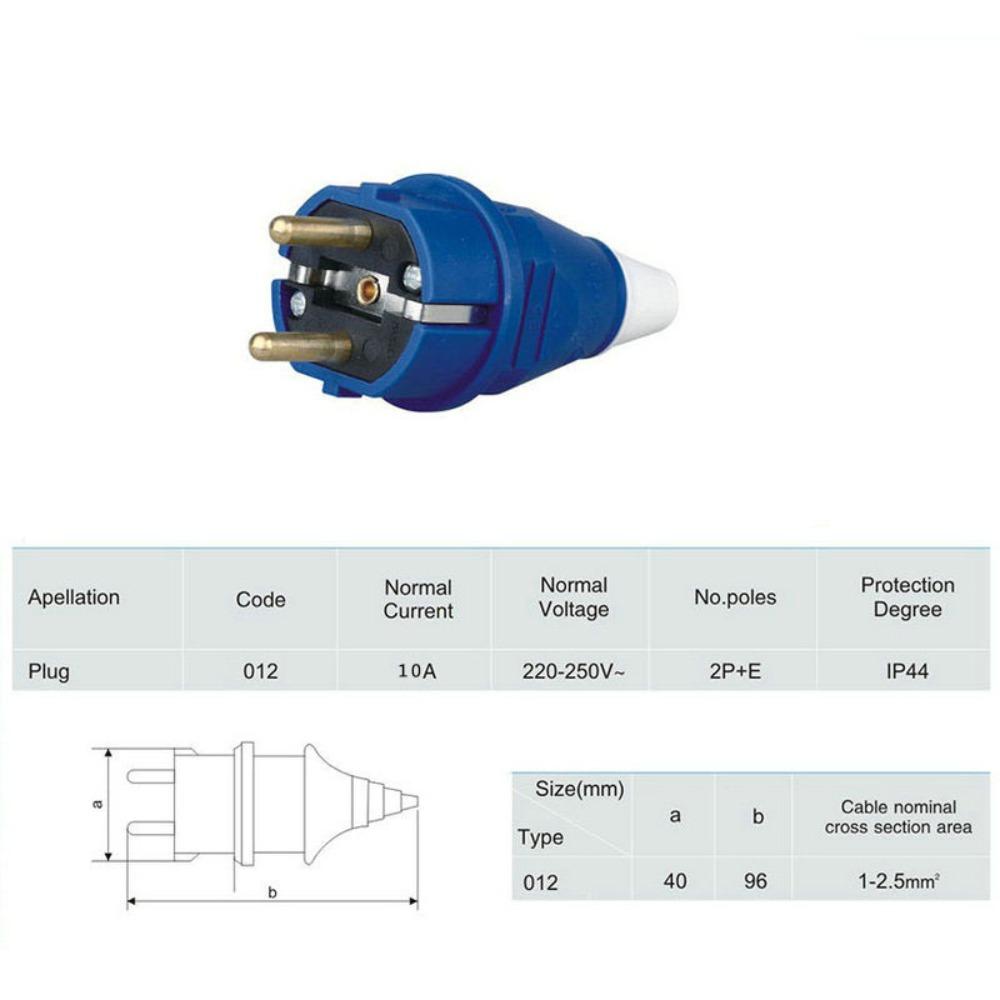 IP44 Industrial Plug Socket 220V-240V Electric Power Connector