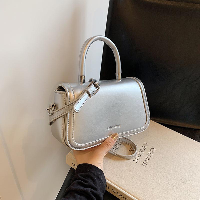 Ielgy High-End Feeling Simple Niche All-Match Casual Messenger Bag Trendy Fashion Hand-Carrying Small Square Bag