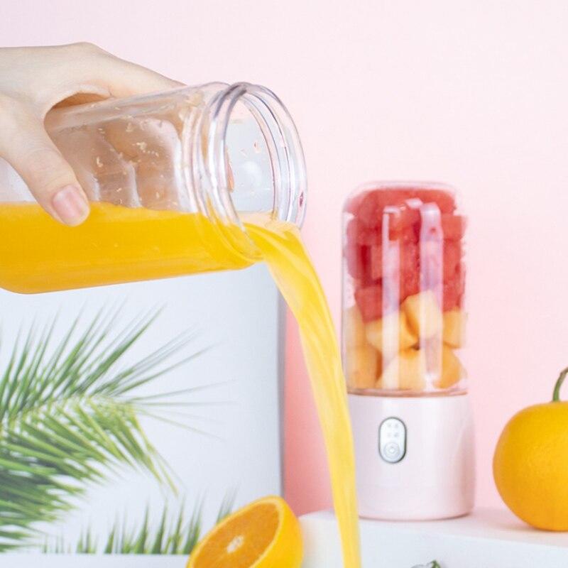 Mini Portable Orange USB Electric Smoothie Blender Smoothie for Juicer | Juillers (Pink)