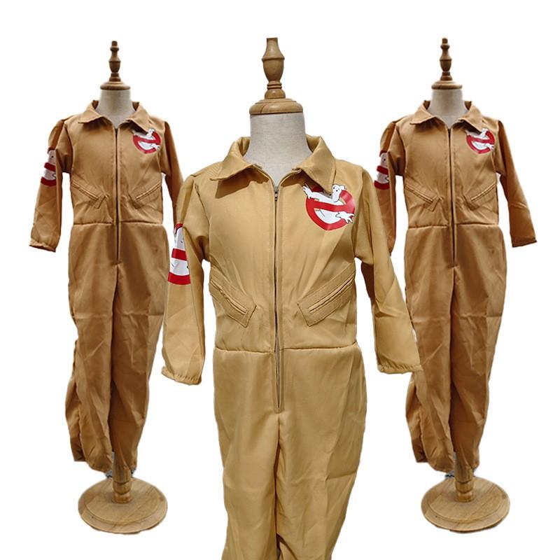 Halloween Ghostbusters Costume Kids Adults Cosplay Outfit With Proton Pack Role Play