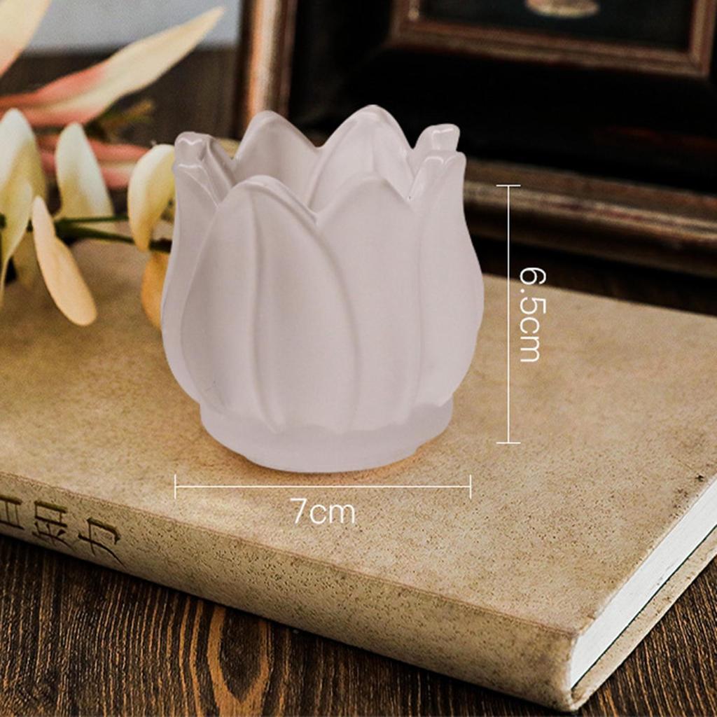 Стеклянный подсвечник в форме цветка. Подставка для чайной свечи.