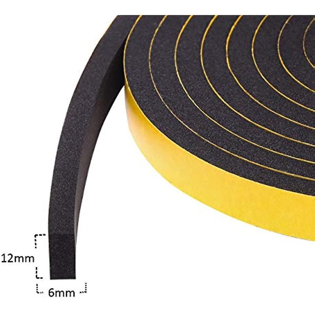 Утеплитель 12 мм(в) х 6 мм(T) Прокладка из пеноматериала Tapedoors, исключающая проект для дверного окна, противоударная, противоударная