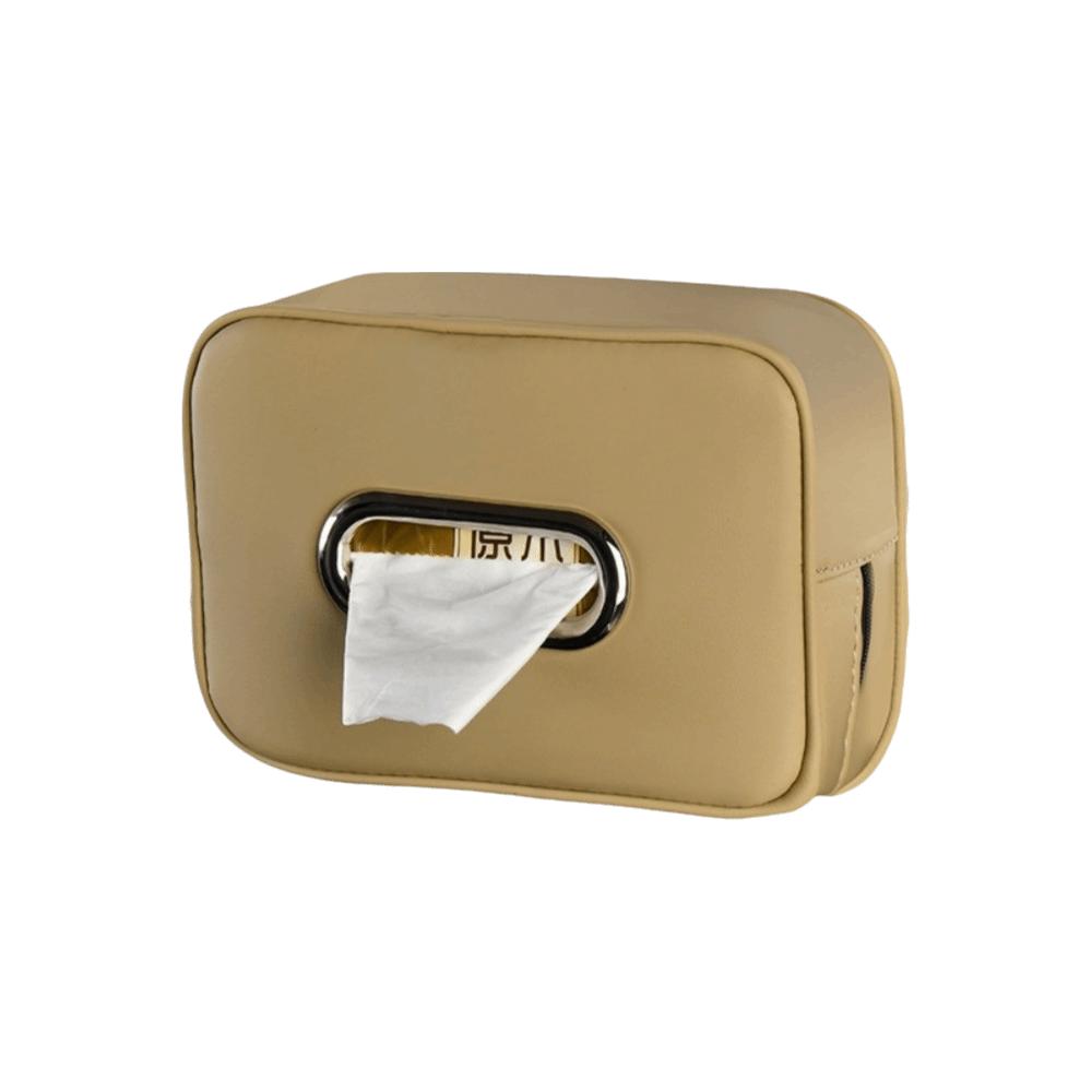 Minimalist Car Tissue Box Leather Tissue Storage Box Durable Sun Visor Tissue Box Car Interior