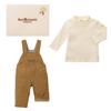 Домашний горячий подарочный набор комбинезонов для мальчиков и для детского праздника [Печенье Мики] Девочки, Малыши, Детская одежда, Подарок, [Коробка в комплекте], Бежевый, 70 см, 74-9910-686