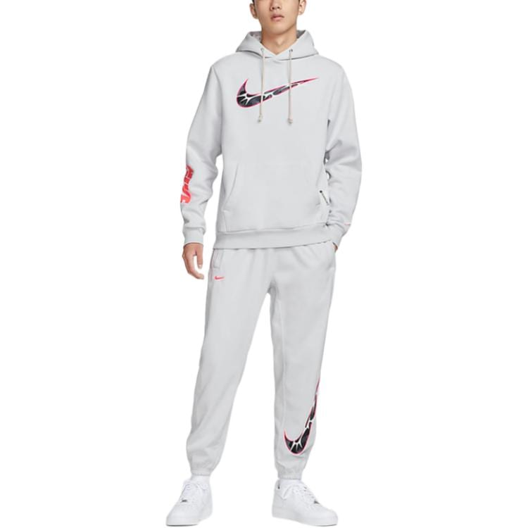 Nike Повседневные мужские брюки белые утепленные на флисе с манжетами HV1844-016