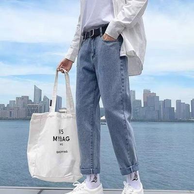 Мужские джинсы больших размеров на осень/зиму 2023 года, свободные, прямые, широкие