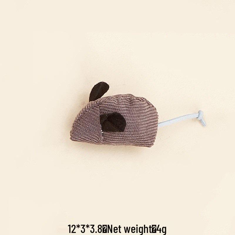 Набор игрушек для кошек: Плюшевая мышь с перьями, молярная и устойчивая к укусам