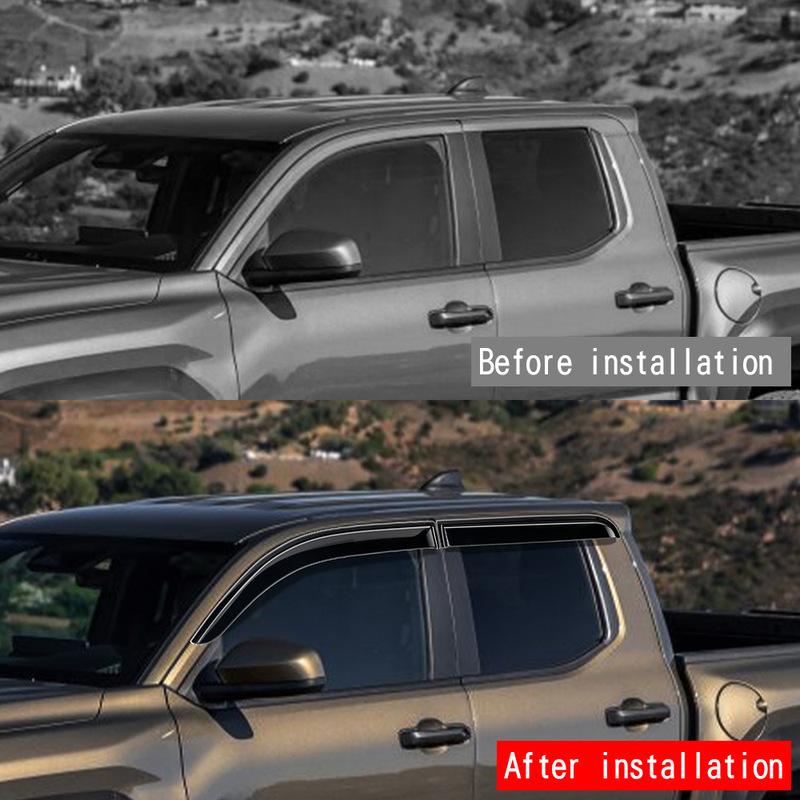 Для Toyota Tacoma 2024 Автомобильные козырьки на окна Дождевики для оконных проемов Tacoma 2024 Солнцезащитные козырьки