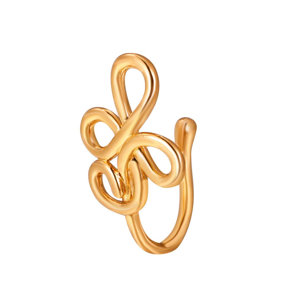 Creative Non-Pierced U-Shaped Nose Clip Copper Inlaid Zircon Star Love Crown Nose Ring False Nose Piercing Jewelry