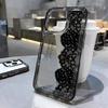 Черный кружевной чехол для iPhone 17 16 15 14 13 12 11 Pro Max Ударопрочный Мягкий чехол-накладка для телефона 13 Pro Max 15 16 17 Air