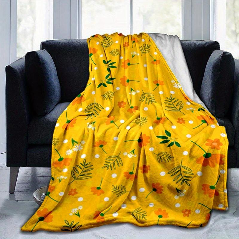 1pc. Floral Patterned Blanket - Perfect for Home, Office, Outdoor Use, Gift Idea, Suitable for All Seasonsz041742