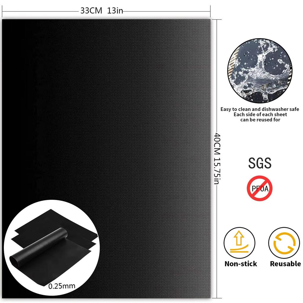 1/5/10Pcs BBQ Grill Mat Barbecue Outdoor Baking Non-stick Pad Reusable Cooking Plate for Party PTFE Grill Mat Accessories