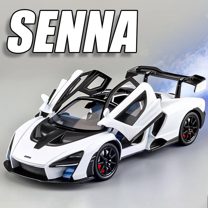 1:24 Сенна EVO Спортивные Автомобили Игрушечная Модель Сплав Литье под Давлением Двери Открываются Суперкар Амортизация Миниатюрные Суперкары Настольное Украшение