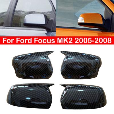 Для Ford Focus MK2 2005-2008 автомобильное боковое зеркало заднего вида, крышка крыла, наклейка, внешняя дверь, чехол заднего вида, отделка, карбоновое волокно, авто