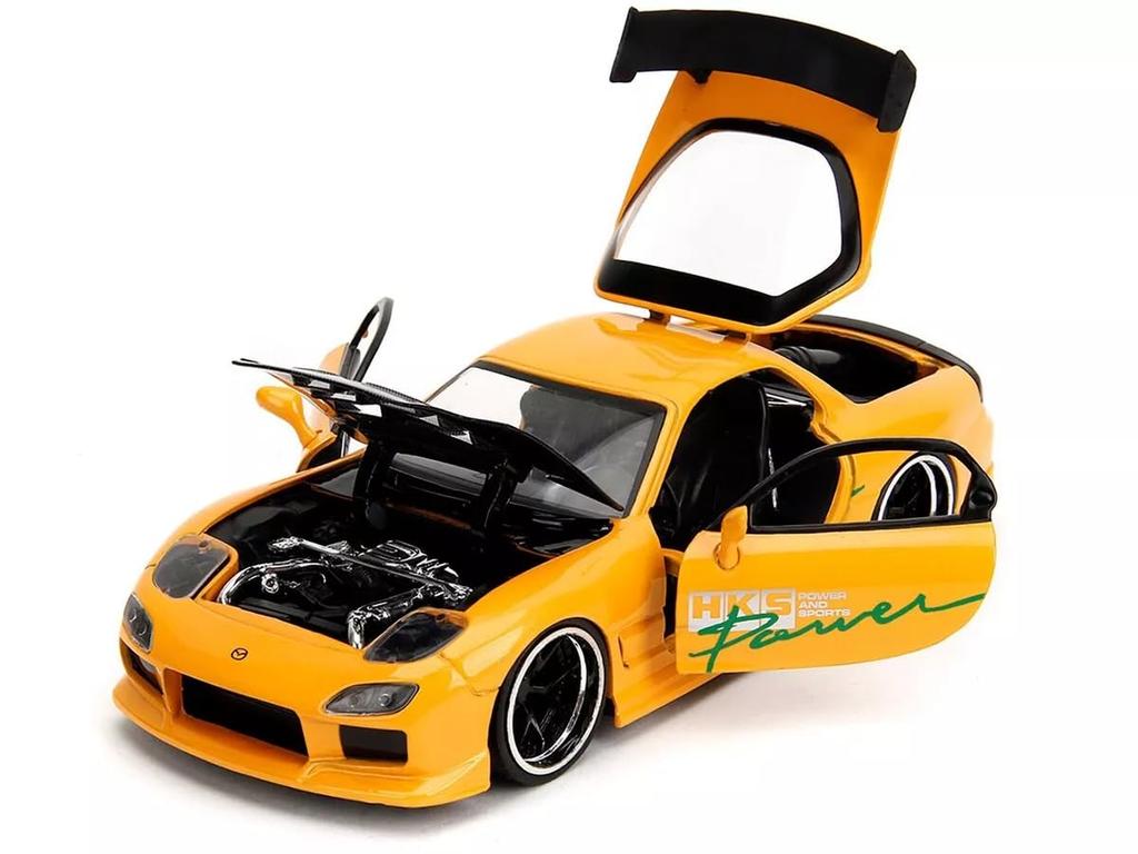 JADA TOYS Mazda FD3S HKS Tuned Yellow HKS Tuned JDM Tuners Mini Car 1/24 RX-7 [Предмет]