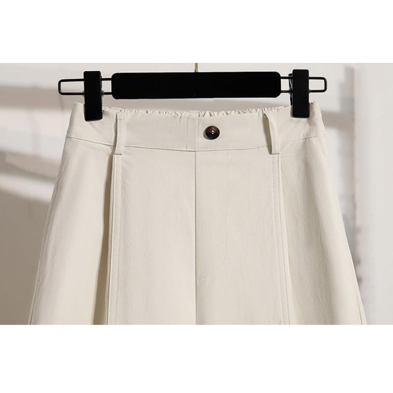 DIMANAF 2026 Летние Женские Брюки Больших Размеров Хлопок Эластичная Талия Оверсайз Свободные Повседневные Женские Шорты Однотонные