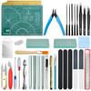 WMYCONGCONG Plastic Model Tool steel polishing A4 cutting utility Craft tools for plastic and Kit, 42-piece kit Thin-blade nippers, modeler's knife,