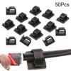 50pcs Sticky Firm Fastener Buckle Line Organizer Wire Management Cable Clip Cable Clamp Fixer Holder