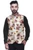 Floral Mens Casual Jackets Lightweight Partywear Indian Waistcoat Printed Nehru