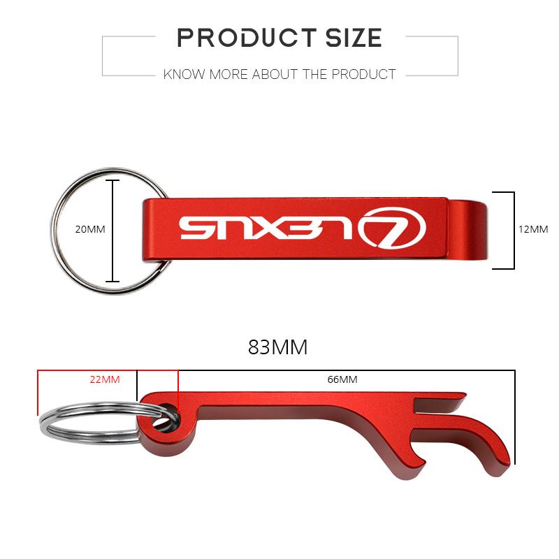 1Pcs Portable Beer Bottle Opener Car Logo Keychain Ring For Lexus FSPORT LBX NX RX 350h 450h ES UX 300e GS GX IS LS LX CT LC RC TR4