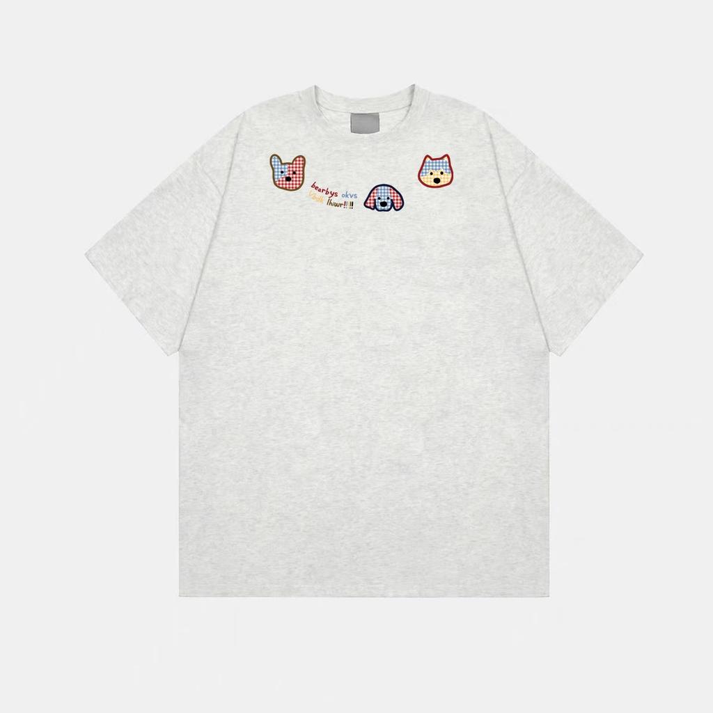 Summer new cartoon cute puppy short-sleeved T-shirt female sweet wind design casual versatile loose girl top