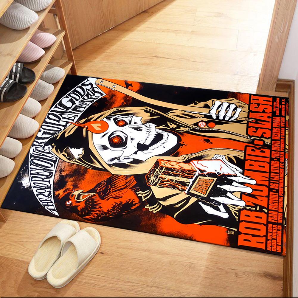 Напольные коврики Rob Zombie Slash Poster для гостиной, спальни и декора комнаты. Подходят в качестве подарков.