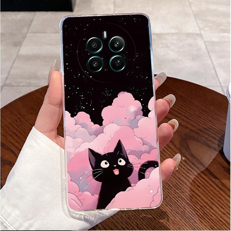 For Realme 12 4G Case RMX3871 Luxury Cute Love Rabbit Cartoon Funny Clear TPU Soft Silicone Back Cover For Realme12 4G Cases