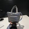 Woman Puffy Lightweight Handbag Large Capacity Quilted Shoulder Bag Adjustable Strap Puffer Tote Handbag Shopping Bag