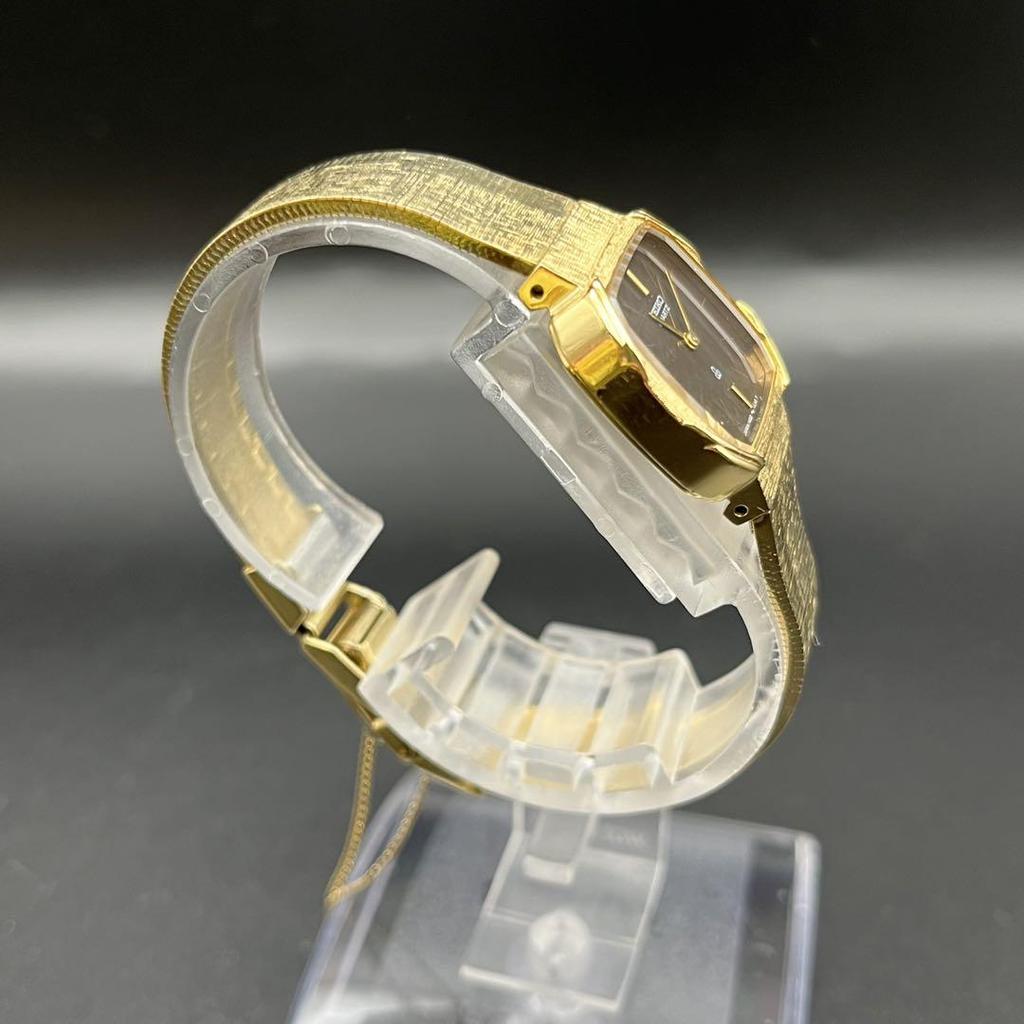 [Б/У] Рабочие золотые часы SEIKO, на батарейке, женские, B99