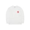 New MLB Base Logo Sweatshirts Unisex White 3ATS2L021-50WHS