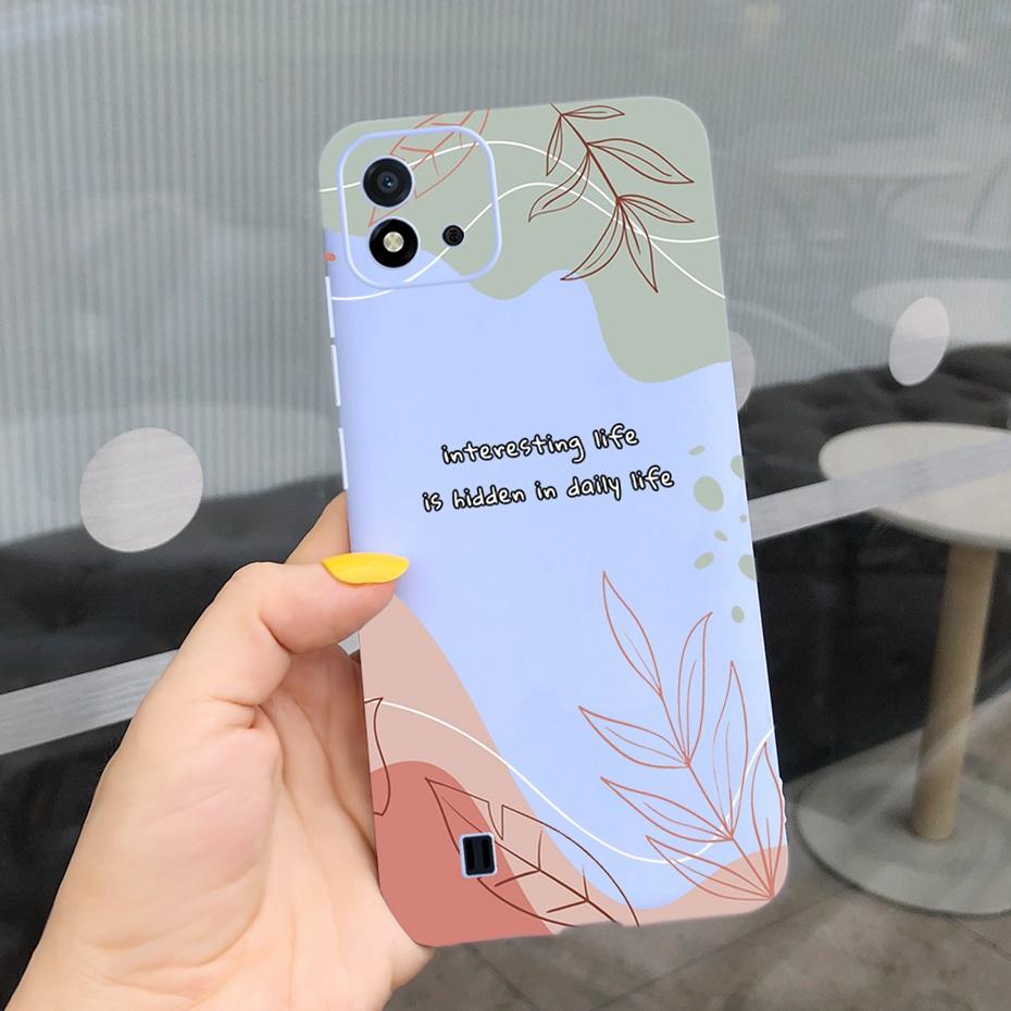 Красивый узор Чехол для телефона Для Realme C11 2021 C 11 2020 RMX2185 Макарон Силиконовые Мягкие Чехлы Обложка Для Realme C11 (2021) RMX3231