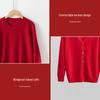 Hengyuanxiang Men's Red Pure Cashmere Warm Top Gift Set