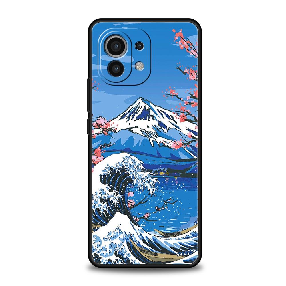 Золотой чехол Great Wave Kanagawa Surf для Xiaomi Poco X4 X3 NFC F3 F4 M3 M4 Mi Note 12T 10 12 11 Ultra 11T Pro 10T Lite 9T Cover