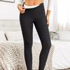 Женские зимние леггинсы с утолщенной плюшевой подкладкой, с высокой посадкой, однотонные, брюки, стройнящие ягодицы