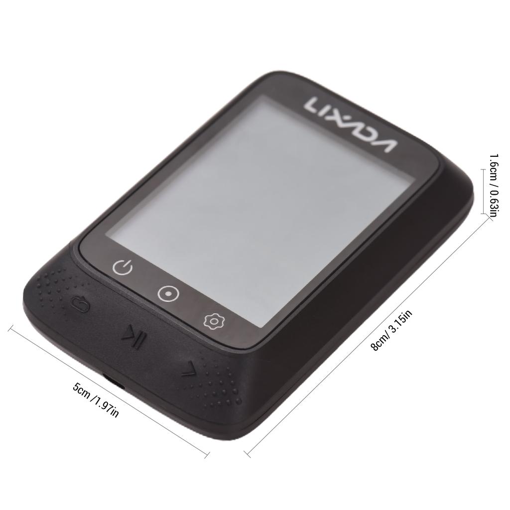 Bike Computer GPS Wireless Waterproof ANT+ Sensor and BT 2.3in Altitude Gradient Heart Rate