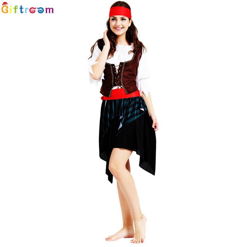 Halloween Adult Dress Up Costume Performance Costume Pirate Character Costume Adult Pirates of the Caribbean Costume