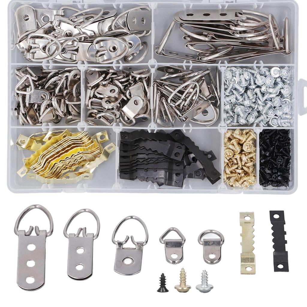 Набор крючков для картин Сверхпрочные Ассорти Крючки для рам с винтами Прозрачная коробка 7 моделей