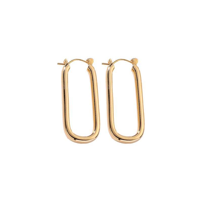 Simple Love ACC Private European and American Exaggerated Simple Geometric Design Advanced Sense Original Earrings Women