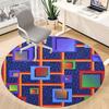 1pc Abstract Geometry Chair Carpet for Office, Non slip, Soft and Durable Office Rug